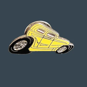 Prendedor de sombrero de solapa automotriz amarillo para auto Hot Rod vintage - Imagen 1 de 3