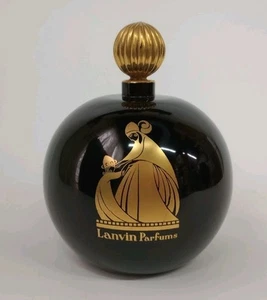 Vintage Lanvin Art Deco Black Glass Perfume Bottle Factice Dummy Display 6.5" - Picture 1 of 8