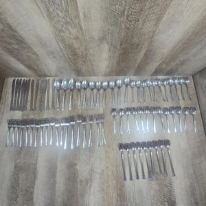 Menge 76 Deluxe Edelstahl Besteck Oneida Handwerk Gabeln Löffel Messer - Bild 1 von 10
