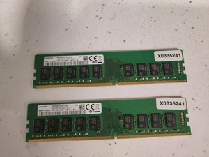 2 x Samsung 16GB DDR4 RAM Modules – PC4-2400T – M391A2K43BB1-CRCQ – Matched Pair - Picture 1 of 1