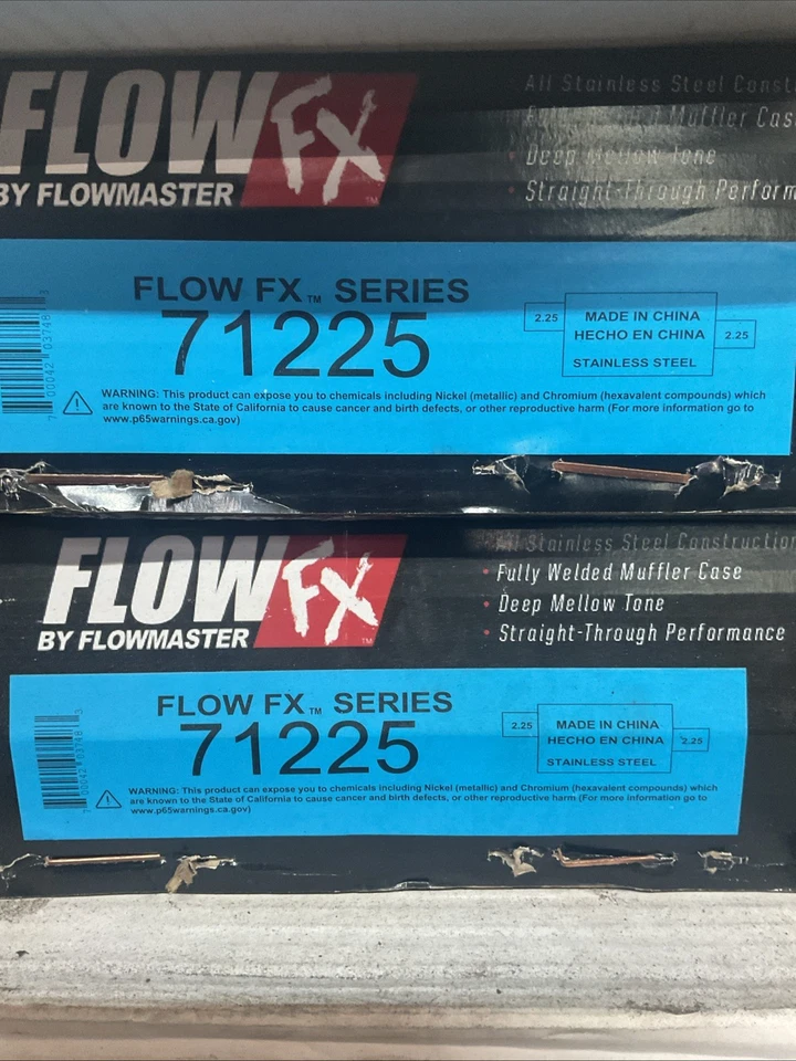 Flowmaster 71225 FlowFX Muffler 2.25" Offset In Center Out - Moderate Sound - Image 1 of 1