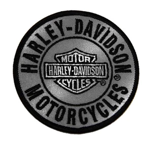 Harley-Davidson 3in. Embroidered Reflective Round B&S Logo Emblem Sew-On Patch - Picture 1 of 1