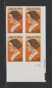 US ERROR Stamps #2146a Abigail Adams: IMPERF Plate Block of 4. MNH $400.+ - Picture 1 of 2