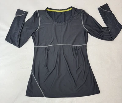 Top Athleta Detalle Cachemira Talla Grande Atlético Athleisure Base Mediana Gris Foto 1 de 4