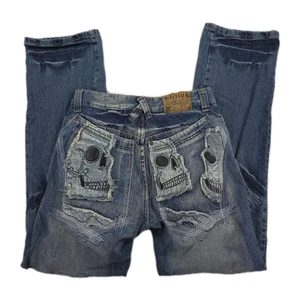 Vintage Artful Dodger Jeans Herren 31x34 Skull Distressed Denim Y2K - Bild 1 von 13