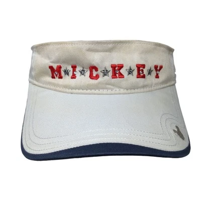 米奇遮阳帽白色均码可调节刺绣沃尔特迪斯尼世界 — 第 1/4 张图片
