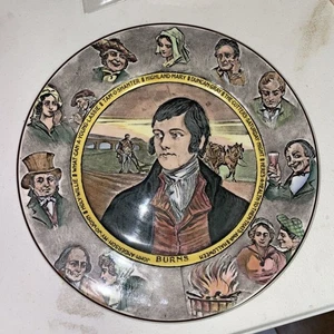 VINTAGE ROYAL DOULTON ROBERT BURNS DESIGNED PLATE (D6344) ~ ENGLAND - Picture 1 of 5