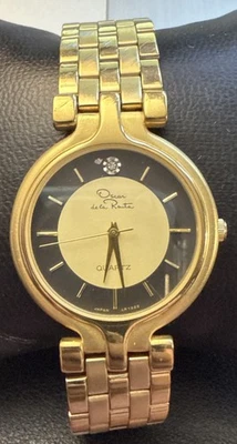 Vintage Oscar de la Renta 200-VX51B Quartz Analog Women's Watch Gold Tone 0073 - Image 1 of 4