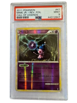 PSA MINT 9 - MIME JR. 2011 Call of Legends Reverse Holo Foil Card - 47/95 Pop 9 - Image 1 of 2