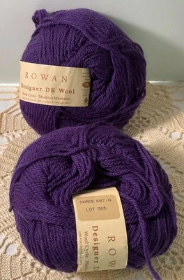 Rowan Scottish Tweed DK Yarn Lot of 2 Purple Tweed 016 Wool New Vintage - Image 1 of 4