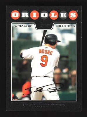 Scott Moore Baltimore Orioles Topps 2008 Black #537 SN /57 - Image 1 of 2