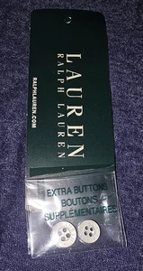 Replacement Buttons Ralph Lauren Flat 4 hole pearl, silver Shank , brown Shank - Picture 1 of 7