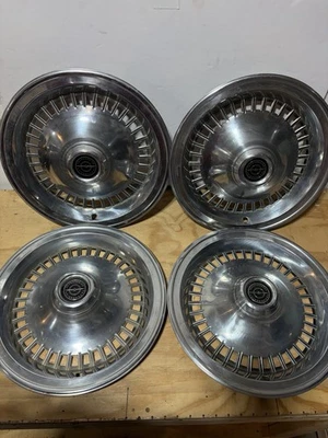 (4) 1977 78 79 FORD THUNDERBIRD HUBCAPS WHEEL COVERS 15” T-BIRD - Image 1 of 4
