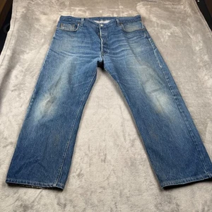 Levi's 501 Jeans Mens Vintage Button Fly Denim Pants W42 L34 Made In USA - Picture 1 of 8