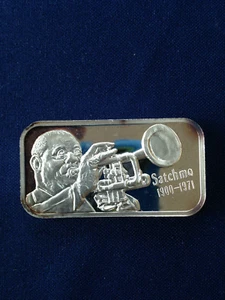 1973 Silver Creations Satchmo 1900-1971 SCL-2 Silver Art Bar P0977 - Picture 1 of 4