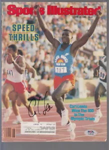 Carl Lewis Signed 1984 Sports Illustrated 6/25 Autographed Olympics PSA/DNA *396 - Picture 1 of 2