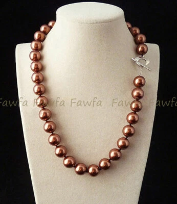 Moda 8/10/12/14mm Multicolor Mar del Sur Concha Perla Cuentas Redondas Collar 18"" Foto 1 de 4