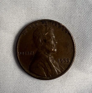 RARE 1955-D Lincoln Wheat Penny - Error, "L" On Rim - Picture 1 of 2