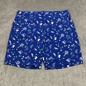 Pantalones Cortos Polo Golf Ralph Lauren Para Hombre 38 x 9 Estampado Completo Azul Rendimiento Chino - Imagen 1 de 9