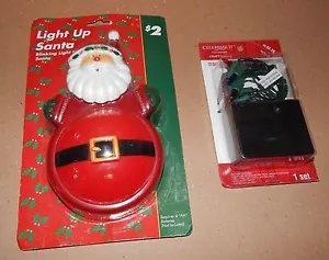 Christmas Light Up Craft Lights Multi Color Light Up Santa Both Battery Run 95K - Picture 1 of 3