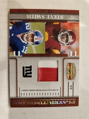 2007 Donruss Gridiron Gear #PT-12 Steve Smith Player Timelines /50 Patch  - Image 1 of 2