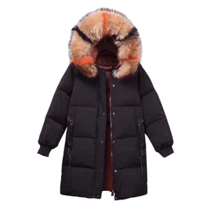 Women 90 duck down Slim Fit coat parkas fur collar hooded thicken Winter outwear - Picture 1 of 10