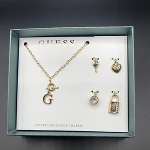GUESS Boxed Gift Set Necklace With Interchangeable Charms - Picture 1 of 5