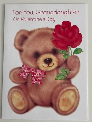 孙女情人节快乐贺卡带信封 - 情人节 — 第 1/4 张图片