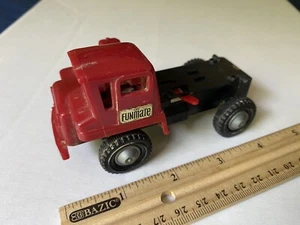 Vintage Funmate Red & Black Plastic Dump Truck Toy, ~4.5” x 2.25”, 1960s, Japan - Picture 1 of 10