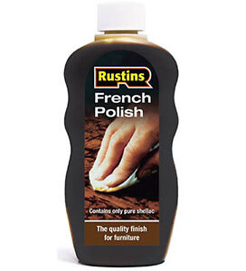 Rustins Pure Shellac French Polish 300ml Light and Dark Wood Polishing & Sealing