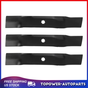 3 Mower Blades For John Deere D155 D160 LA130 LA145 LA155 X165 Z245 Z255 - Picture 1 of 8