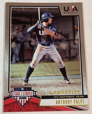 2019 USA Baseball Stars & Stripes Longevity Parallel Anthony Volpe #47 YANKEES - Image 1 of 2