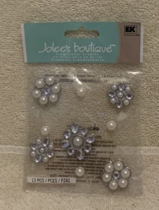 Adesivi dimensionali 9 pezzi Jolee's Boutique FAUX PEARL & GEM CLUSTERS sigillati NUOVI - Foto 1 di 2