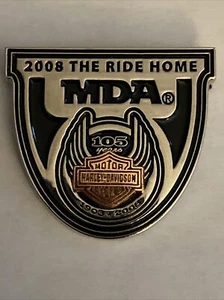 Prendedor de solapa para motocicletas Harley Davidson 2008 The Ride Home MDA 105 años - Imagen 1 de 6
