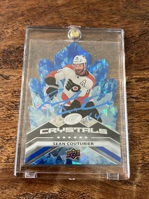 Tarjeta de hielo de cubierta superior firmada por Sean Couturier certificado de autenticidad JSA volantes autografiados Foto 1 de 3