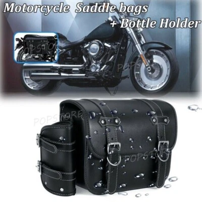 Motorcycle PU Leather Saddle Bags For Honda Shadow Rebel 250 500 750 1100 VTX VT Foto 1 de 4