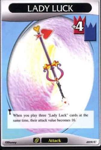 KINGDOM HEARTS TCG Base Set 40/91U LADY LUCK NM Disney Trading Card Game ccg - Image 1 of 1