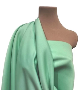 HEAVY  MATTE SATIN MINT POLY FABRIC / BRIDAL,  FORMAL, COSTUME, PAGEANT  - Picture 1 of 44