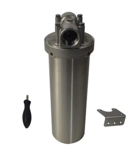 Schwerlast Filtergehäuse für 10" L Kartuschen 1" NPT mit Halterung 304 SS - Bild 1 von 10