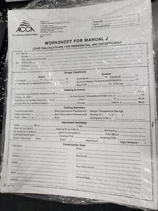 Worksheets for Manual J - Picture 1 of 1