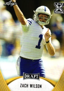 Tarjeta de draft de novato Leaf 2021 de Zach Wilson - Imagen 1 de 4