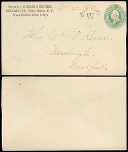 24 cd SHAWANGUNK NY (DPO) anni 1870/80 in copertina con C/C, a NEWBURGH NY, #U165! - Foto 1 di 1