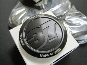 Genuine Volk Racing Center Cap Black ZE40 TE37 Ultra Saga Sonic 4 sets RAYS New - Picture 1 of 3