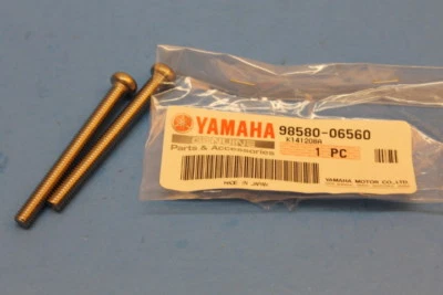 NOS YAMAHA DT1 AS2 AT1 AT3 PAN HEAD SCRWE 6X60MM QTY 2 PART# 98580-06560-00 - Image 1 of 4