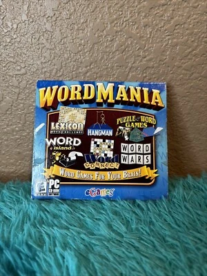 2006 eGames WORD MANIA Word Games For Your Brain PC-CD-ROM Windows 98/ME/2000/XP - Image 1 of 3