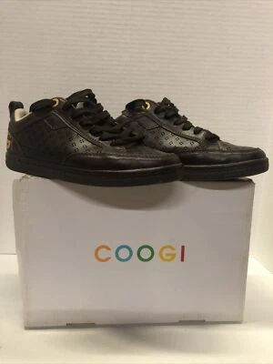 COOGI Marrón Coñac Cuero Moda Zapatillas Coogi Logo Hombre’s Talla 8 Usado en Excelente Condición Zapatos Foto 1 de 4