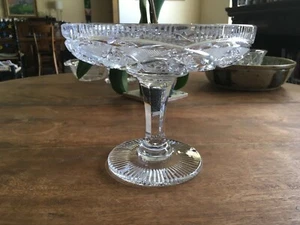 Cristal Plomo PLATO DE COMPOTA PEDESTAL, 7"d x 6"h - Imagen 1 de 3