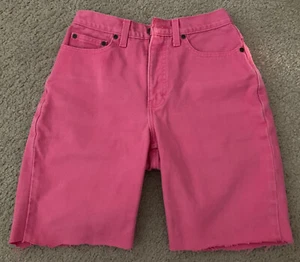 EUC Newport News Jeanology Collection Pink Jean Shorts Size 6 Cutoff Cotton - Picture 1 of 9
