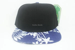 Floral Snapback Tropical Brim Blue New Adjustable - Picture 1 of 4