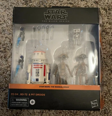 HASBRO STAR WAR SERIE NEGRA R5-D4, BD-72 Y DROIDES PIT Nueva CAJA DAÑADA Foto 1 de 4